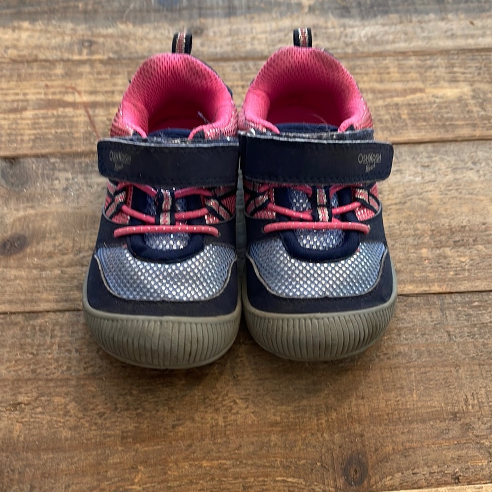 Oshkosh pink and blue sparkle toddler shoes